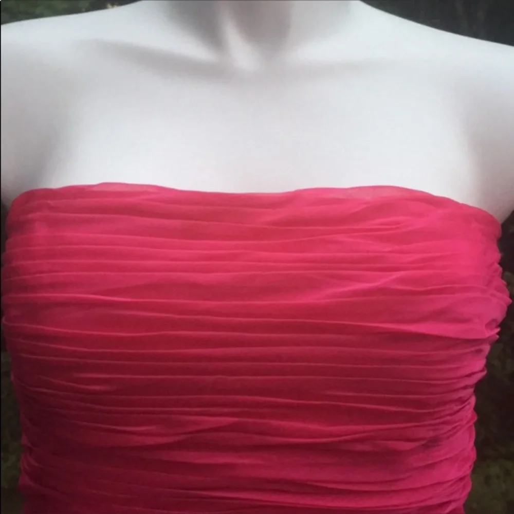 Monique Lhuillier ruched dress size 14 - Picture 3 of 7